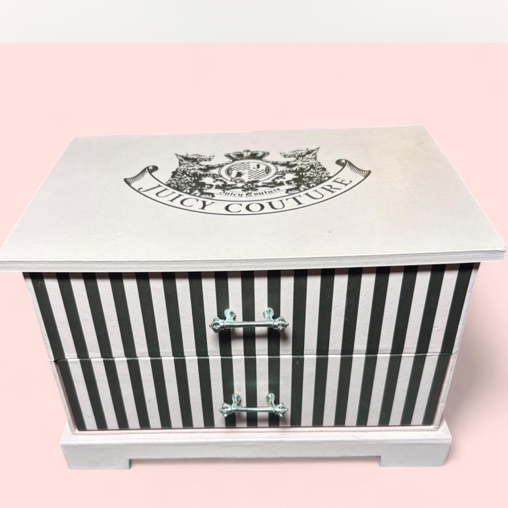 Juicy Couture Black and White Striped Box